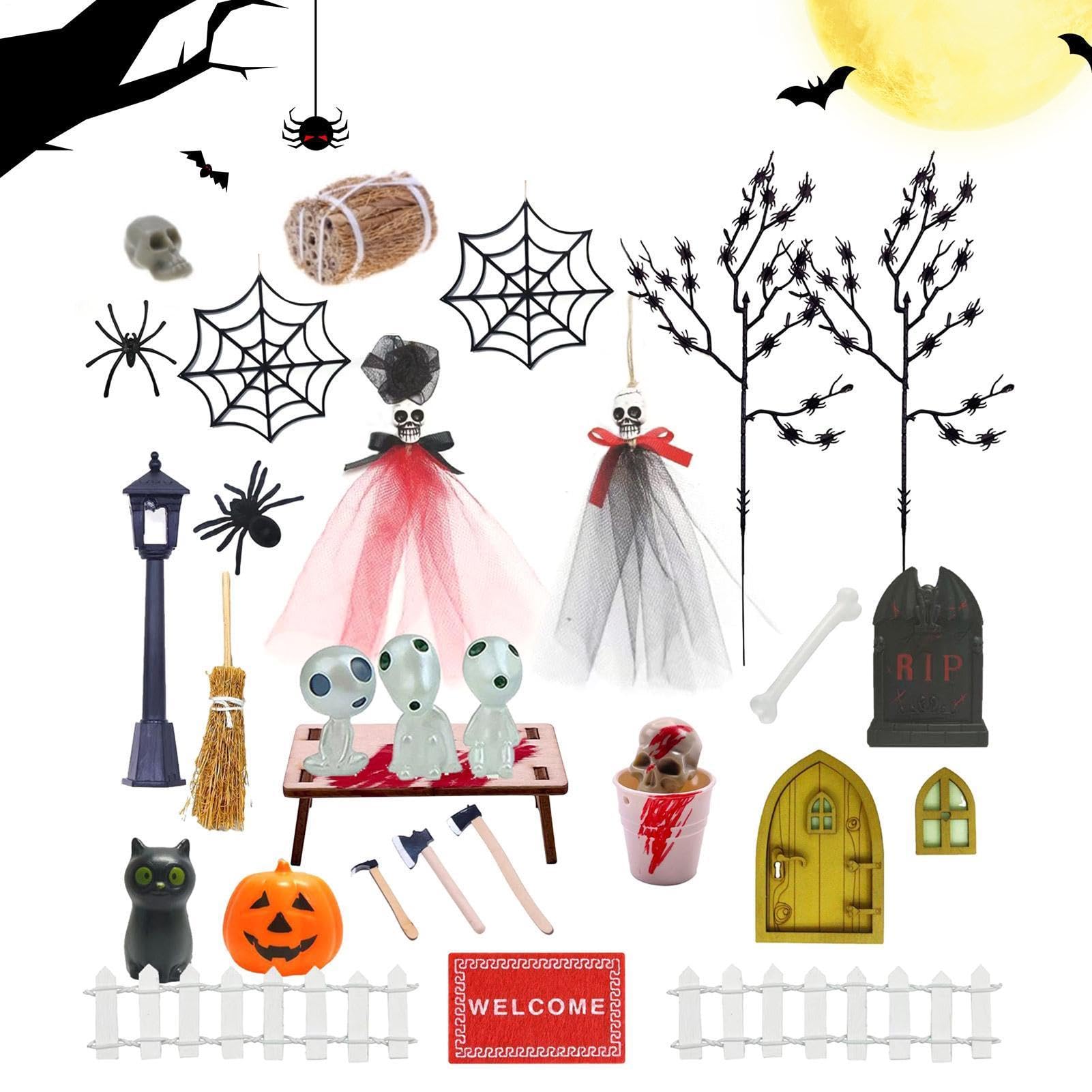 Miniature di Halloween che si illuminano al buio statue in miniatura