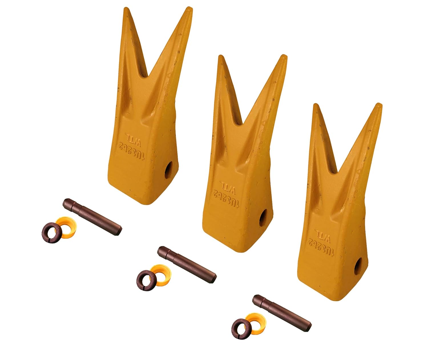 Excavator Bucket Twin Tiger Rock Teeth w Pins, Fits CAT J250 Series - 1U-3252WTL (10)