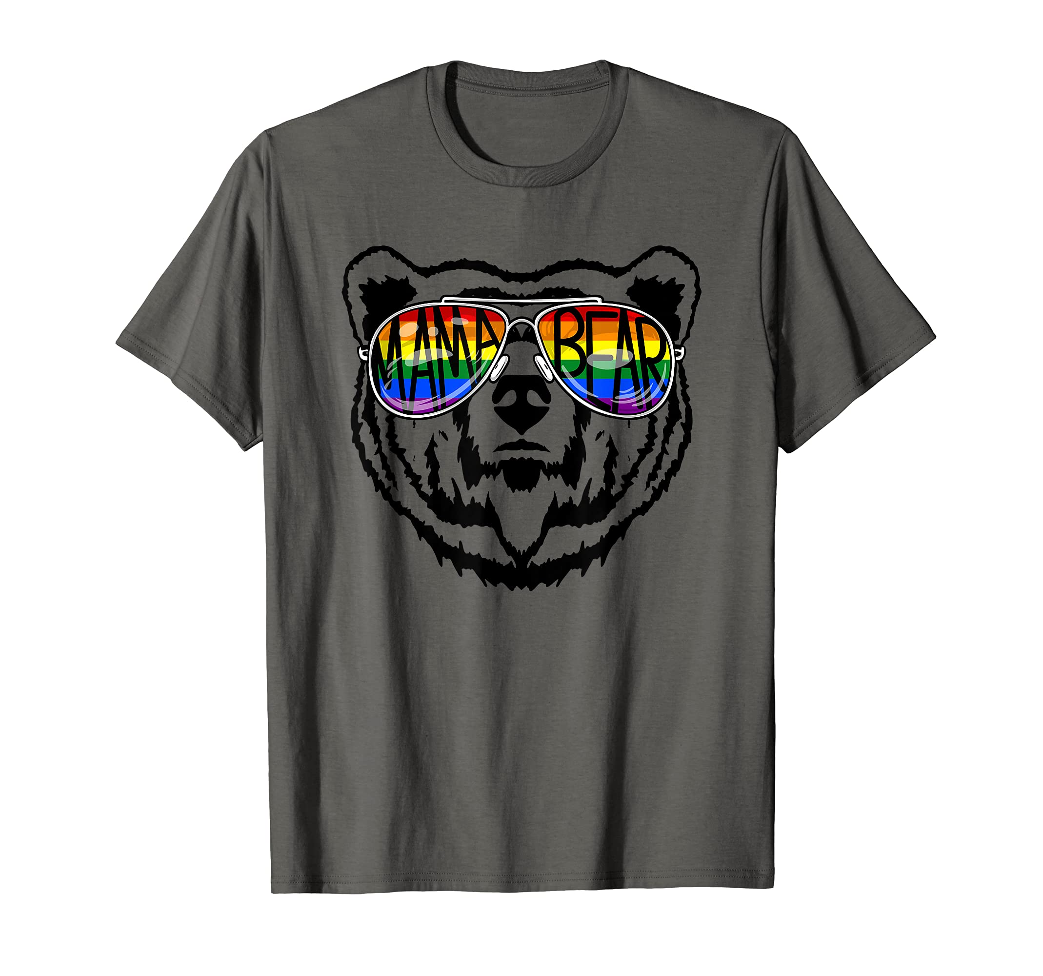 Funny Bear Family Gay LGBT Pride HBLLGBTQ Mama Bear Proud Mom Momma Ally Rainbow Flag Pride T-ShirtOEKO-TEX STANDARD 100