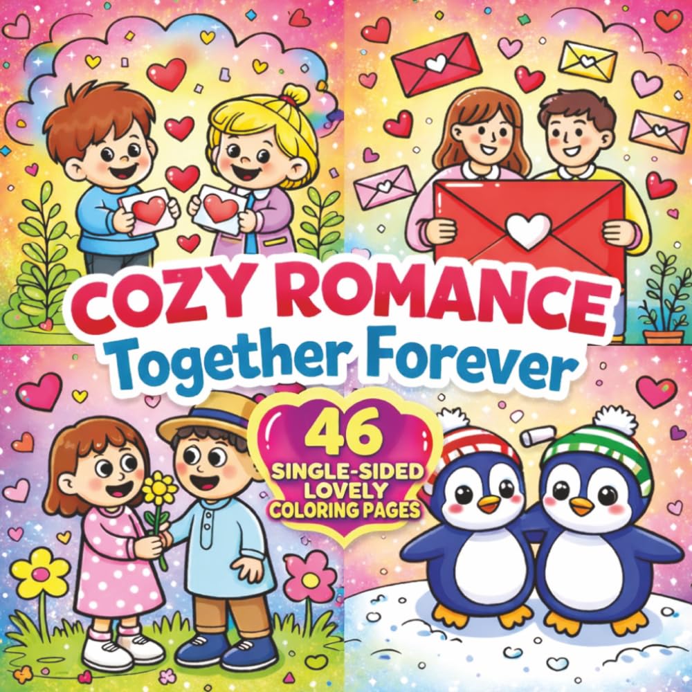 Cozy Romance - Together Forever: A Heartwarming Bold and Easy Coloring Experience Filled with Sweet Couples, Tender Moments, and Cozy Love Scenes – ... Coloring Pages | Perfect Gift for All Ages