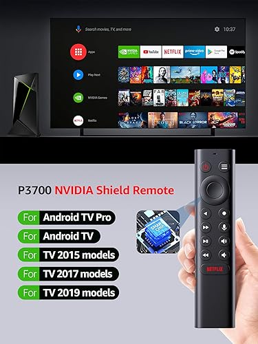 Miniatura 2 de Repuesto para control remoto Nvidia Shield con búsqueda por voz, botones retroiluminados, botones de menú personalizables (sin batería)