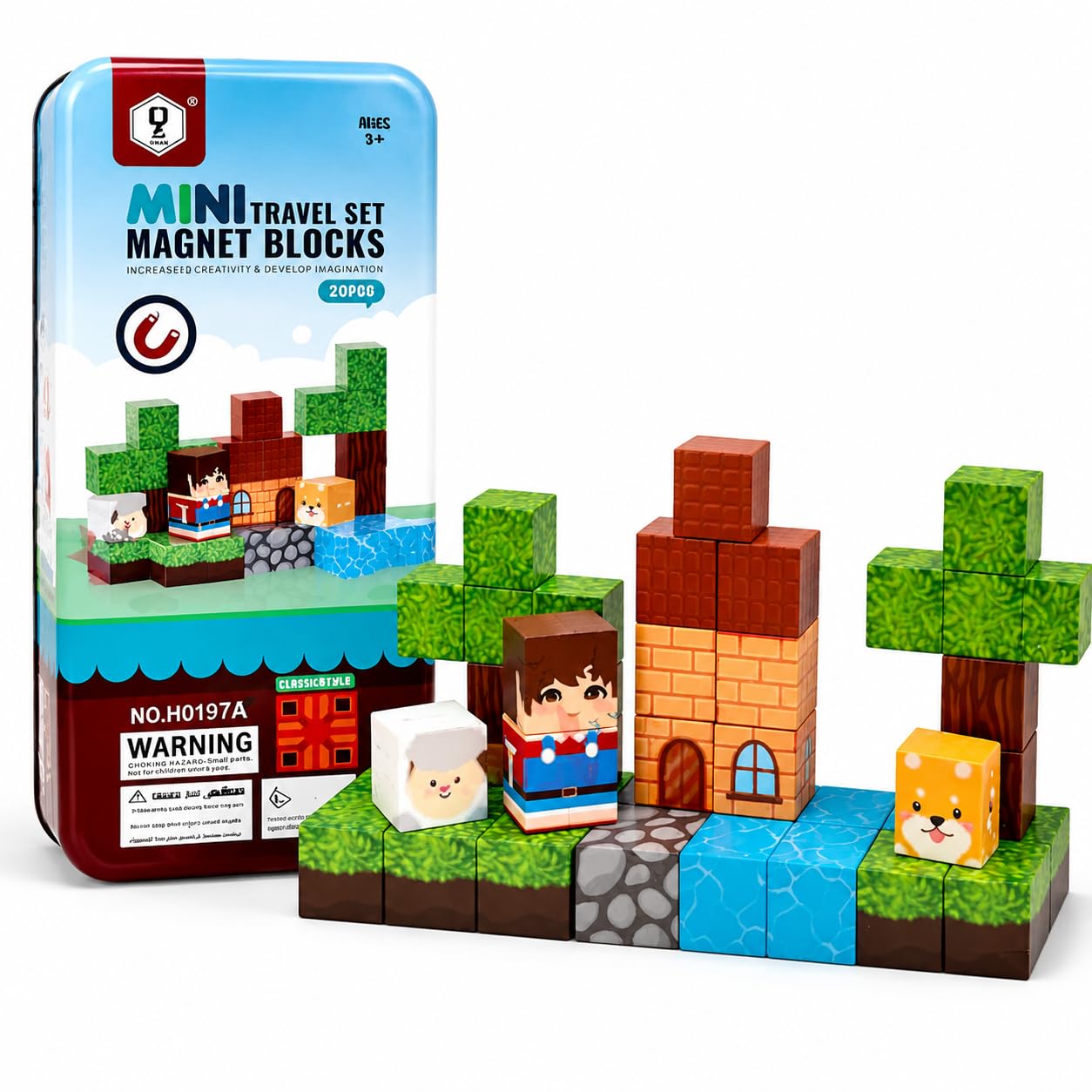Mini Travel Magnetic Blocks Set for Kids | 38PCS Magnet Building Blocks Toy with Storage Tin Box | STEM Educational Toy | Creative Learning Puzzle | Montessori Gift for Boys & Girls.-image-28