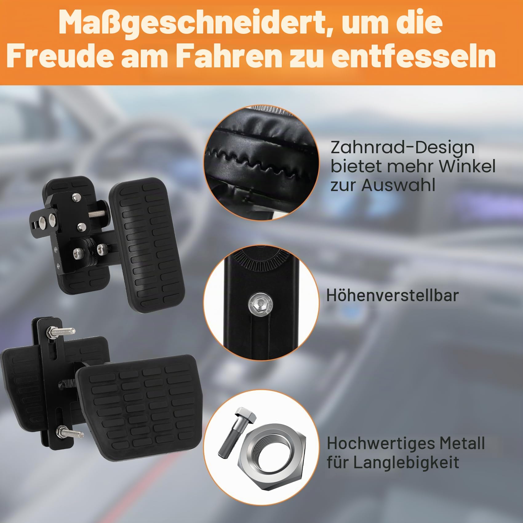 Pedalverlängerung, Pedalverlängerung für kurze Personen, Pedalverlängerungen für Autos, verbessert das Fahrerlebnis für Pedalverlängerung, einfacher zu installieren und kann an die meisten
