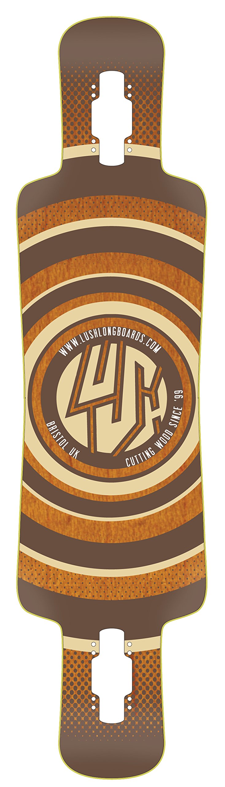 Lush Longboard Deck Symbian 3D Woodgrain Deck