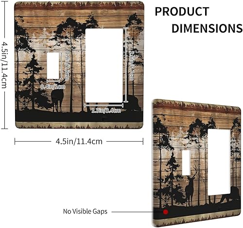 Vista 621 de Cubiertas decorativas de salida de estrella de mar playera, tablero de madera azul de concha de mar de 1 banda, decoración individual GFCI, placa