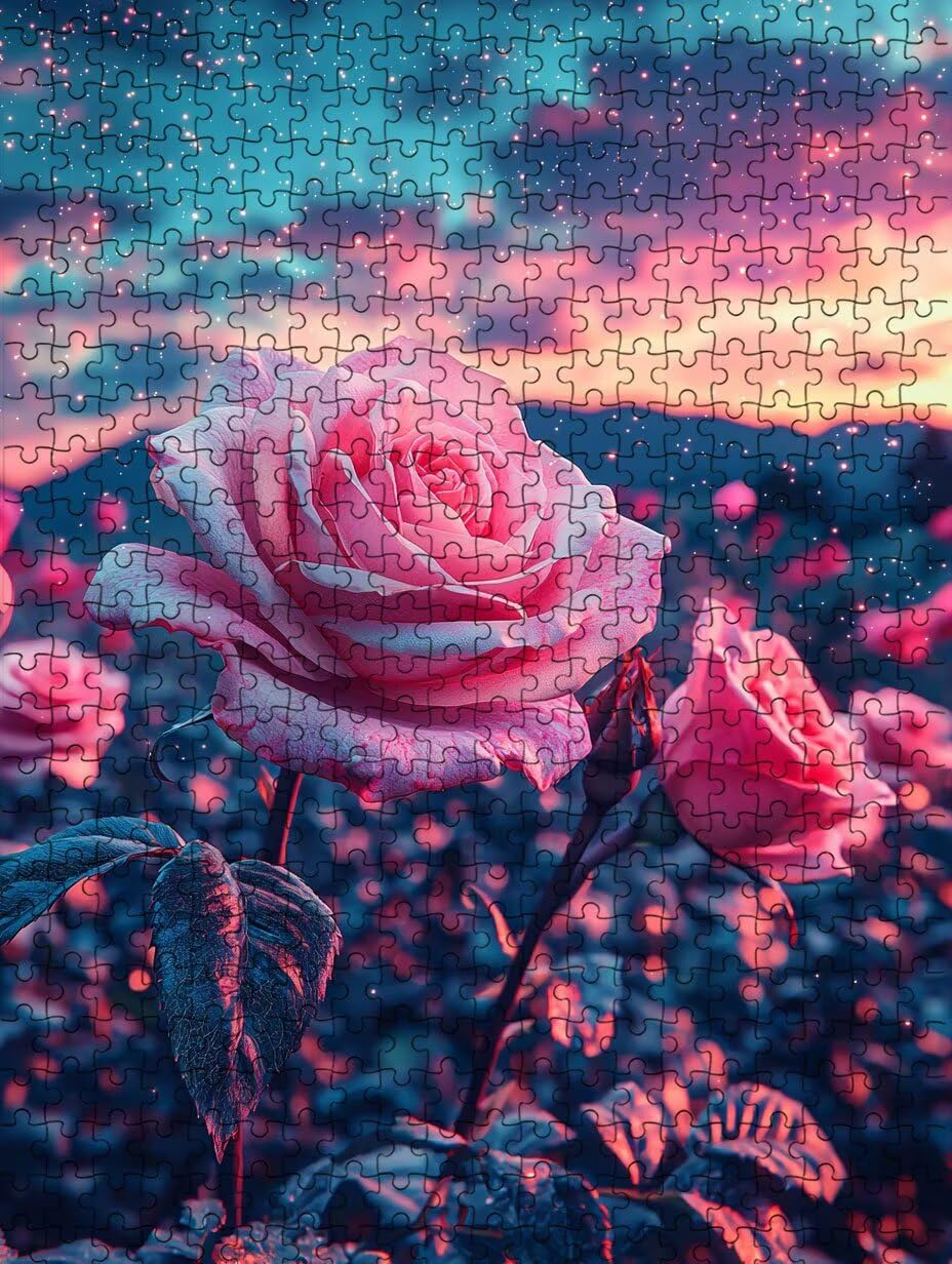 Puzzle 2000 Pezzi Rosa Rosa 3D Puzzle per Adulti Impegnativo, Educa Puzzles Artistico, Divertente E Stimolante Puzzles Decorativo per La Famiglia, Regalo e Decorazione Pareti BXHZW6-260