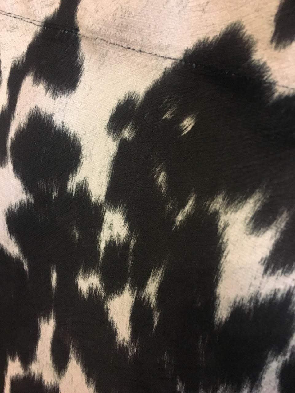 luvfabrics Velvet Suede, Cow Print,Kitchen Curtain Valance, Treatment, Living Room, Kids Room, Plush Soft Made in USA (Black, 15" Tall)