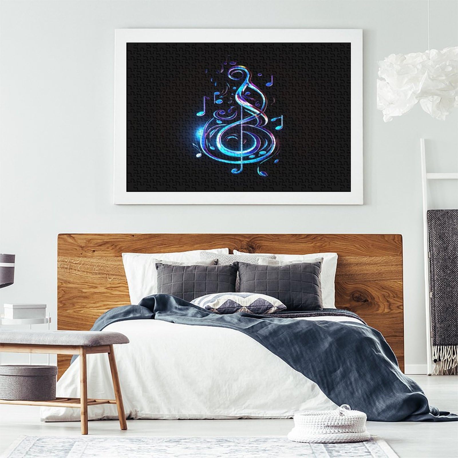 Puzzle z notacją muzyczną, puzzle 1000 elementów, puzzle dla dorosłych, kolekcja wyzwań, niemożliwe puzzle, wysokiej jakości nadruk 1000 sztuk (75 x 50 cm)
