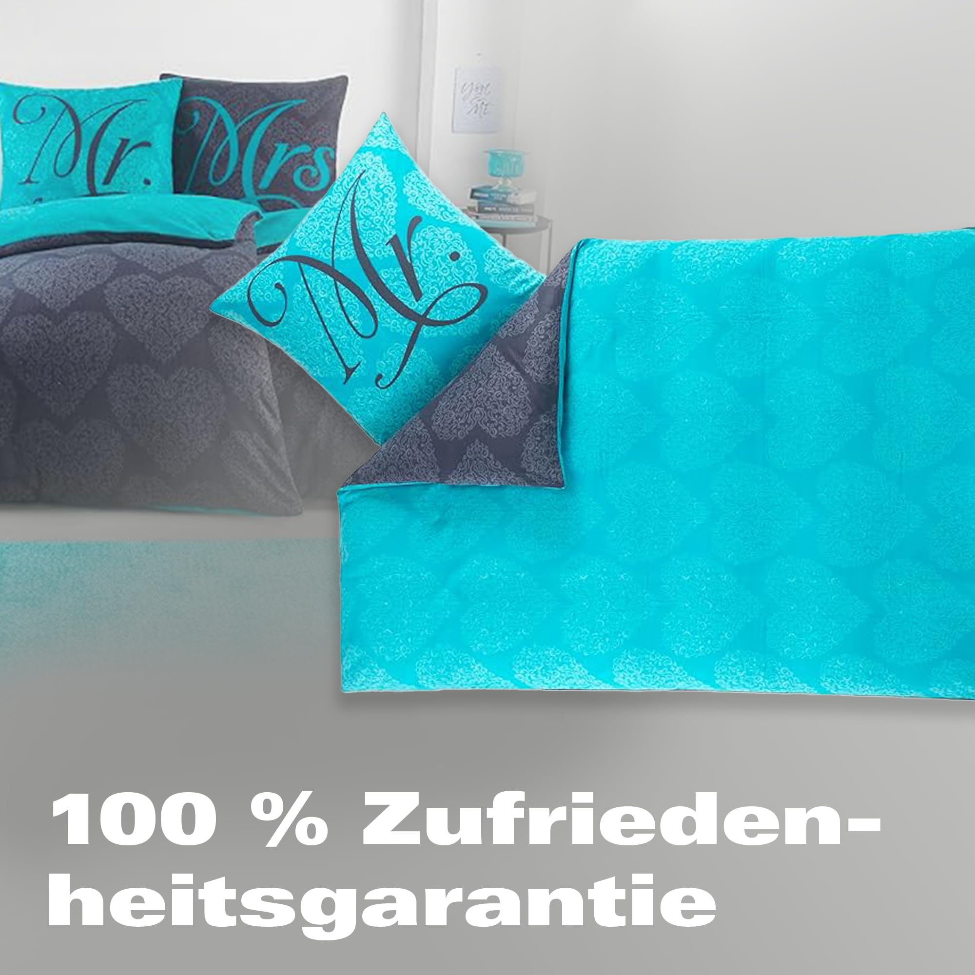 BaSaTex Winter Flausch Partner Fleece Bettwäsche Set | 4 Teilige Garnitur | 100% Mikrofaser | 2X 135x200 + 2X 80x80 cm | Design 03