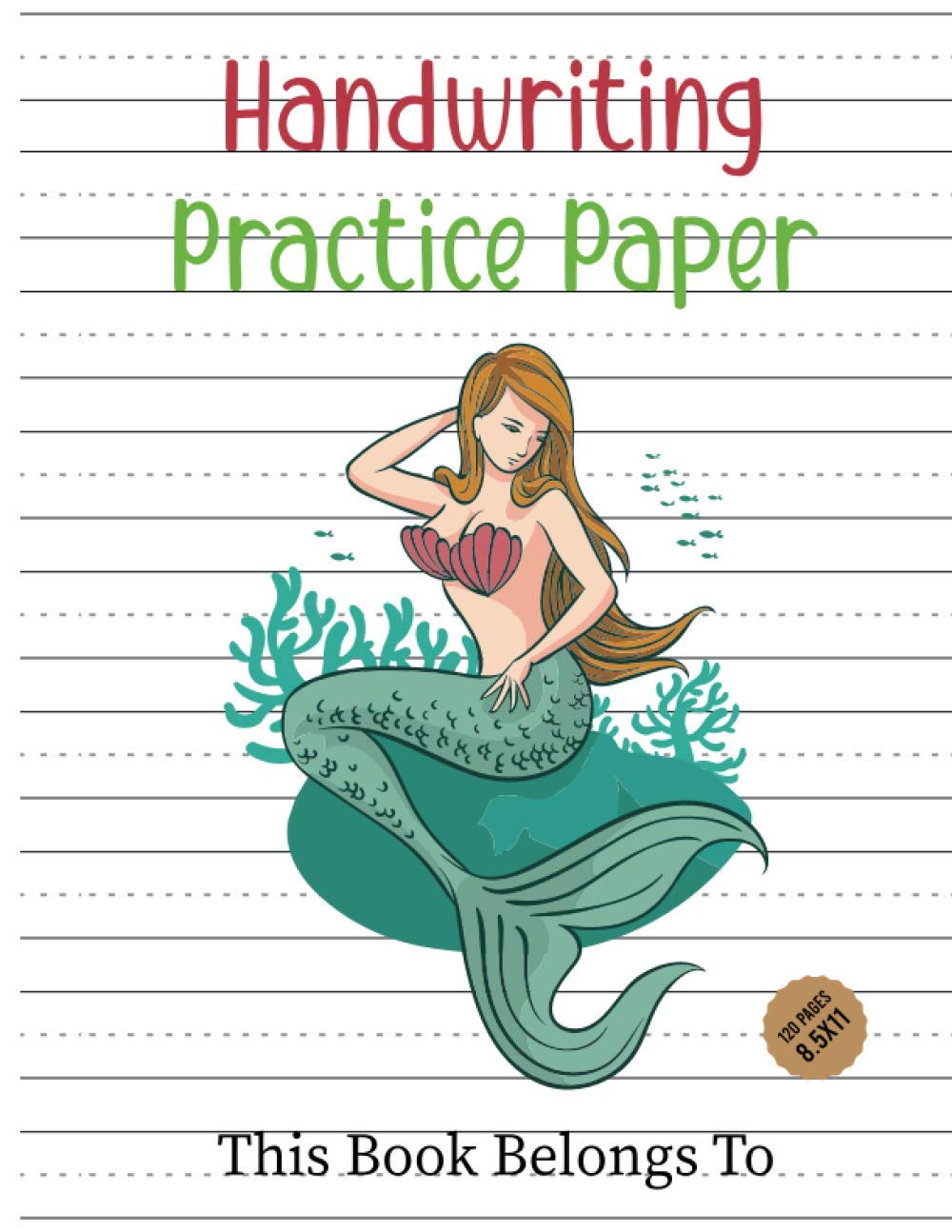 Handwriting Practice Paper: Composition Notebook 120 Pages: Blank Dotted Midline Journal