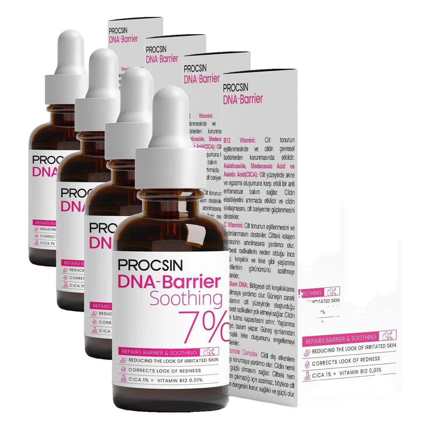 PROCSIN DNA-Barrier Soothing Cilt Bariyeri Onarıcı Güçlendirici Serum 30 ML (4 paketi)