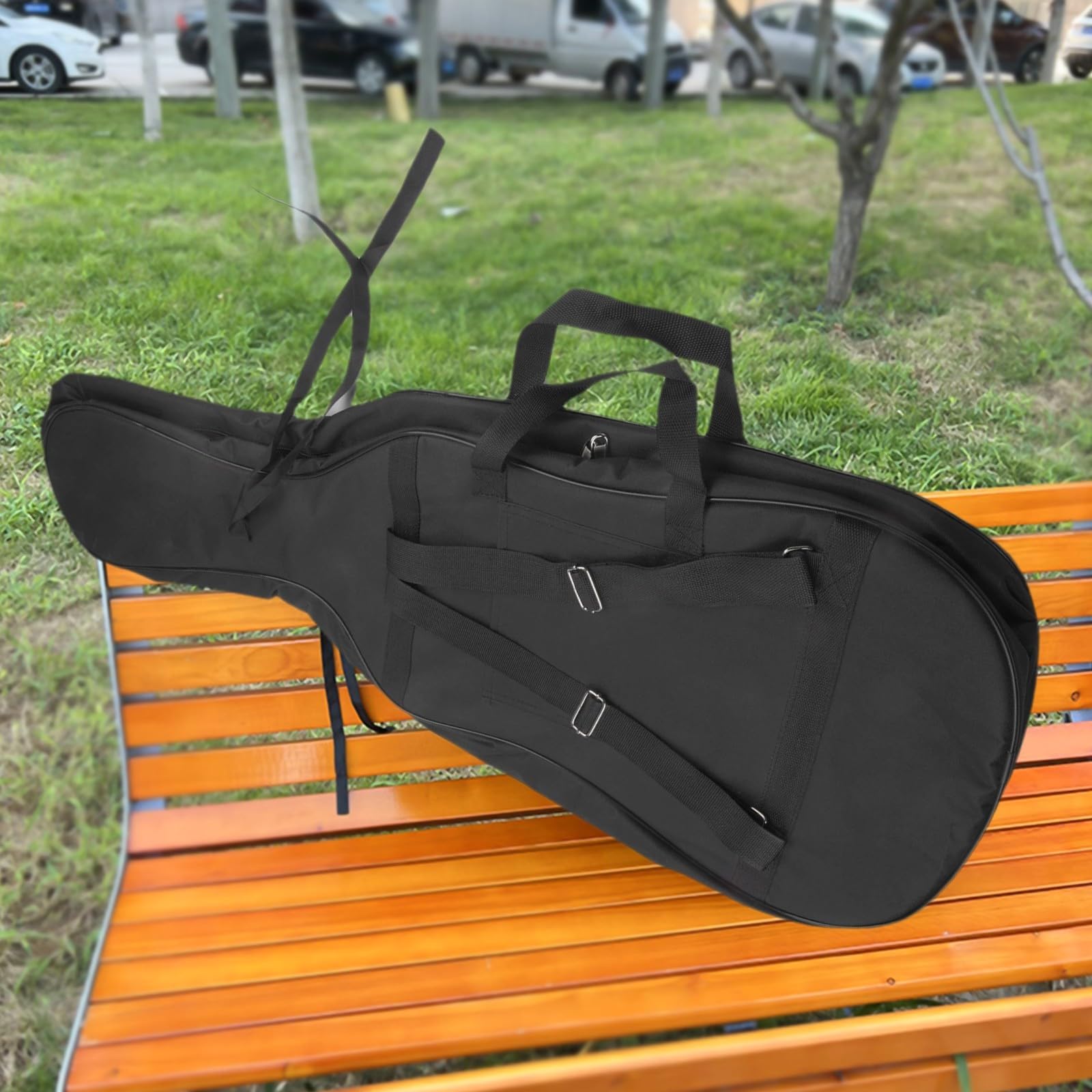 Housse De Transport Pour Violoncelle 1/4 – Rembourrée, Imperméable, Avec Bretelles Réglables Et Poche Latérale – Idéale Pour Musiciens En Déplacement