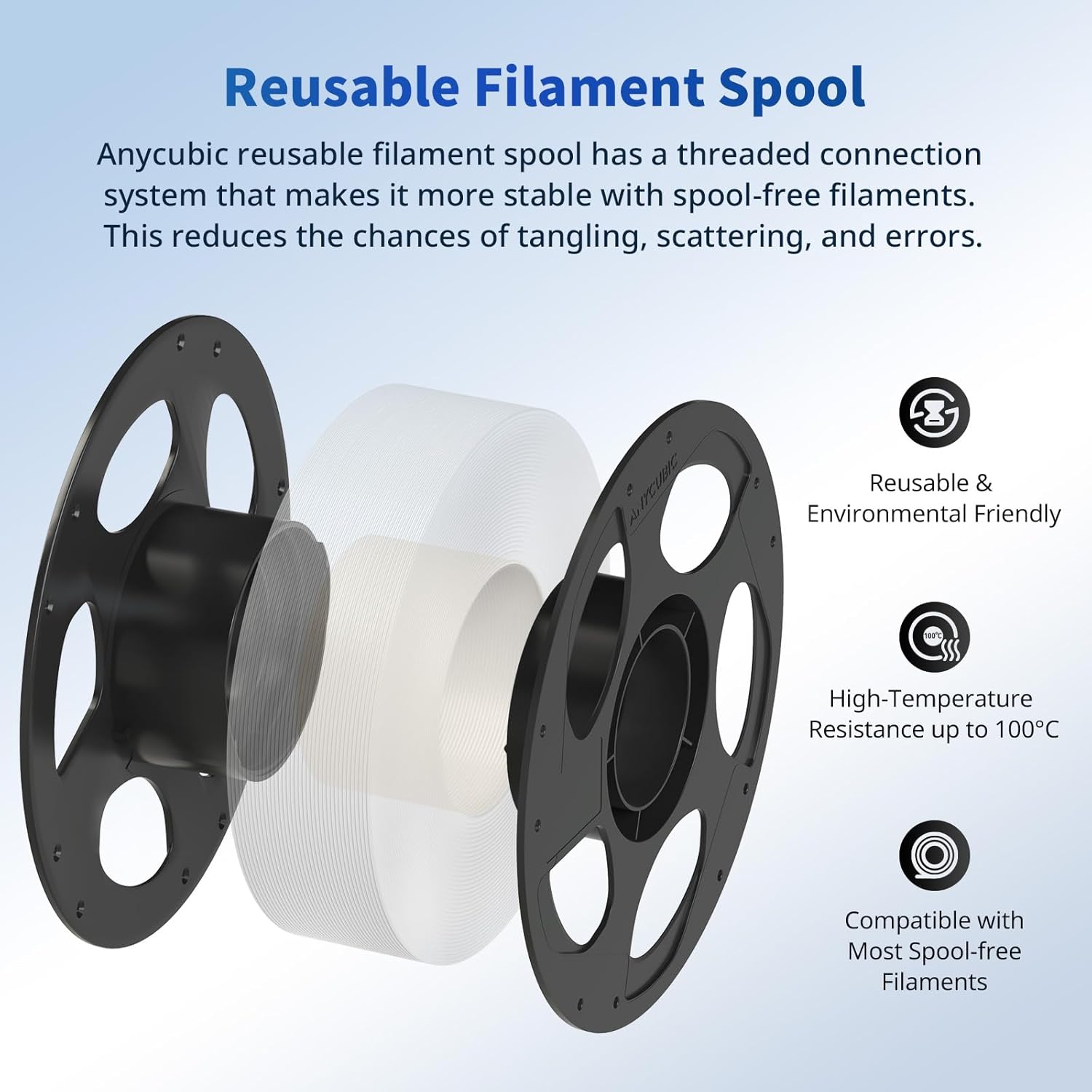 ANYCUBIC PLA 3D Printer Filament, 3D Printing PLA Filament 1.75mm Dimensional Accuracy +/- 0.02mm, 1KG Reusable Spool (2.2 lbs), Beige Pla, Mia Pink, Ideal Skin Tone Pls for Action Figures & Dolls