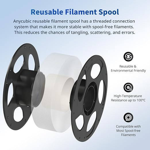 Filamento PLA para impresora 3D ANYCUBIC 1.75 mm 1 kg gris miniatura 7