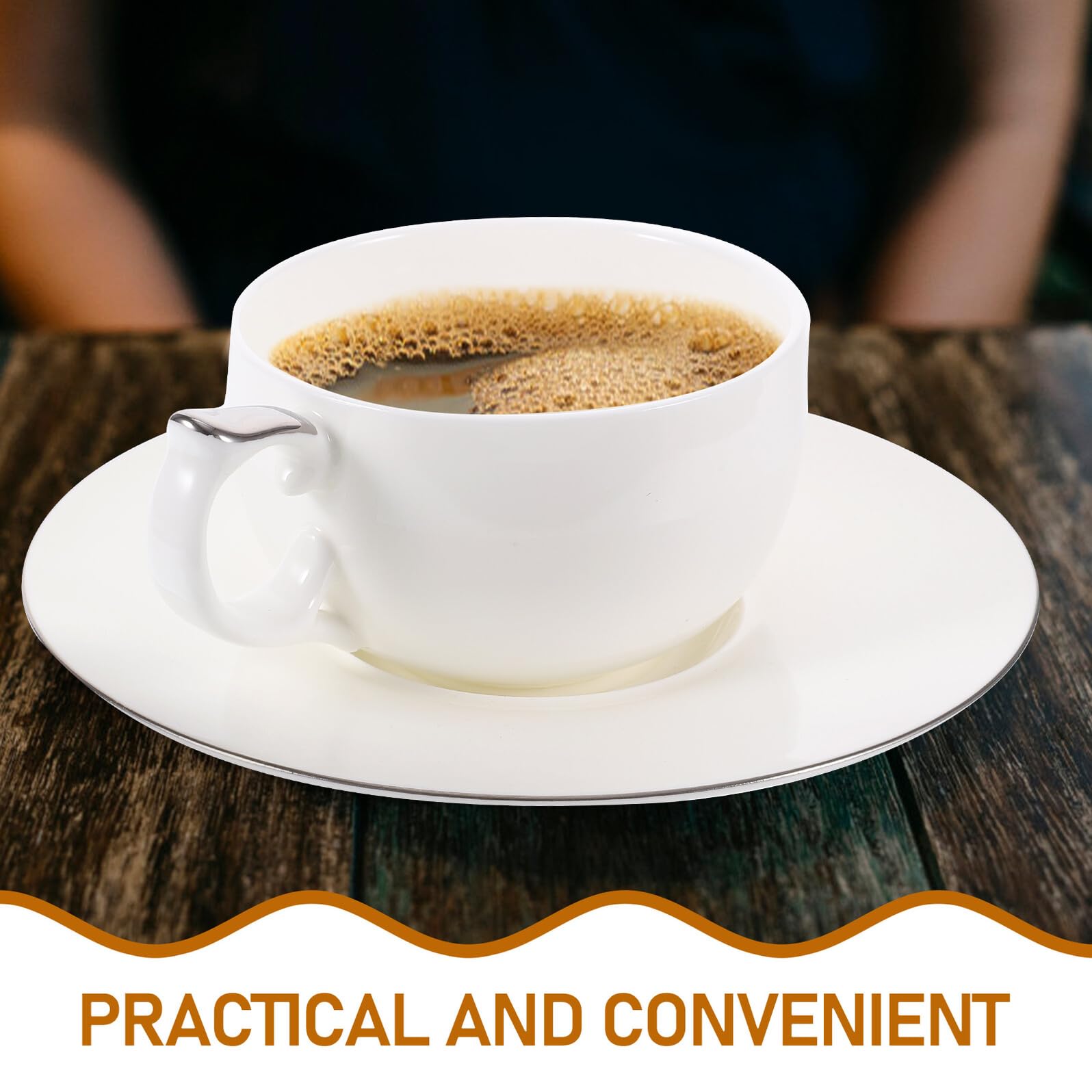 Kaffeetasse mit Untertasse 1 Satz aus Keramik für Restaurant und Bäckerei