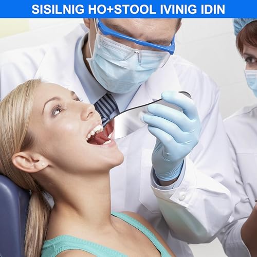 Miniatura 6 de Annhua 5 espejos de fotografía dental, espejo bucal intraoral de 2 caras con bolsa de cordón, reflector fotográfico intraoral de vidrio, espejo