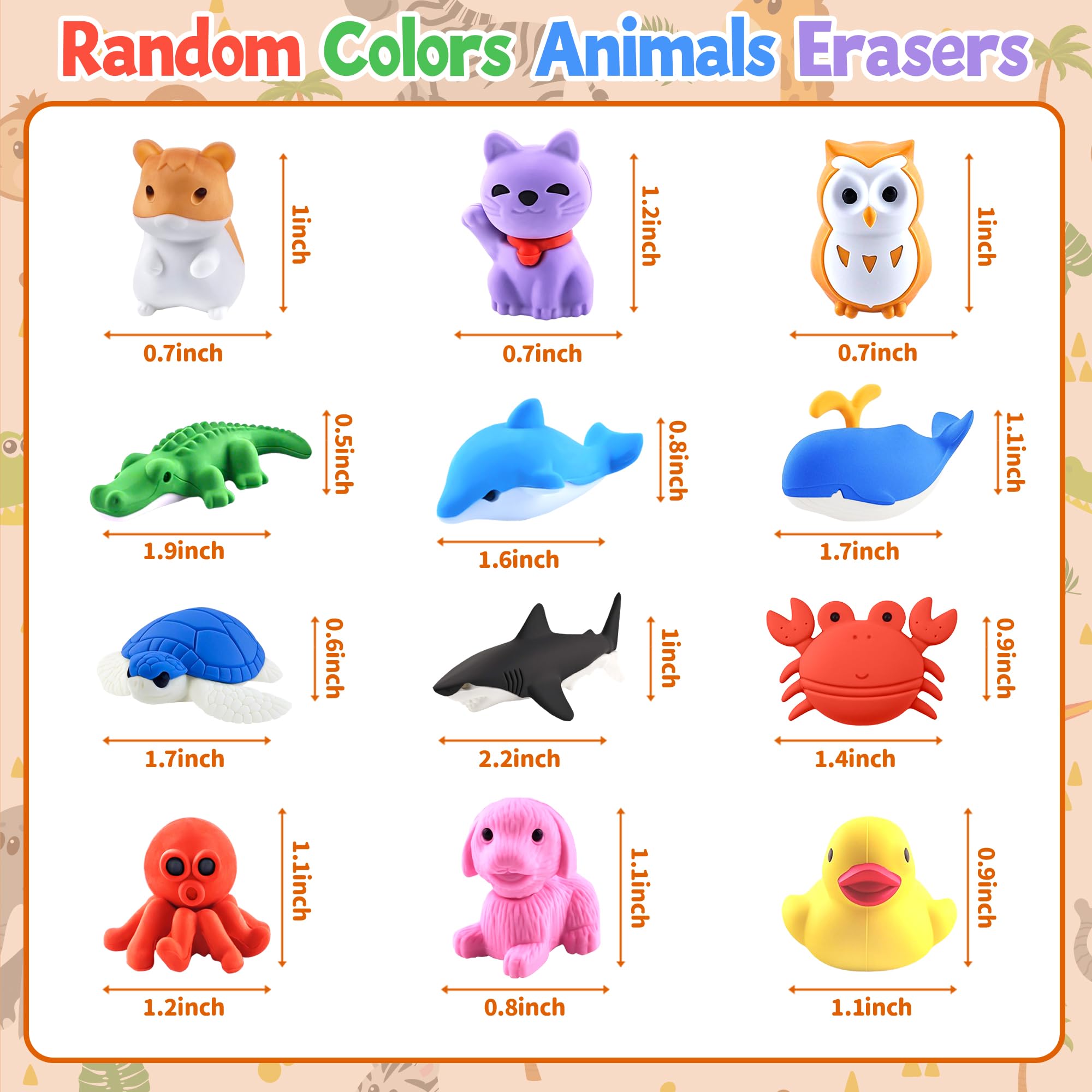 Alligator-Radiergummis für Kinder, 3D-Radiergummi, Tier-Radiergummi, Schreibtisch, Haustiere für Jungen, Mädchen, Klassenzimmerpreise, Spielbelohnung, Ostereier-Füller, Schulbedarf