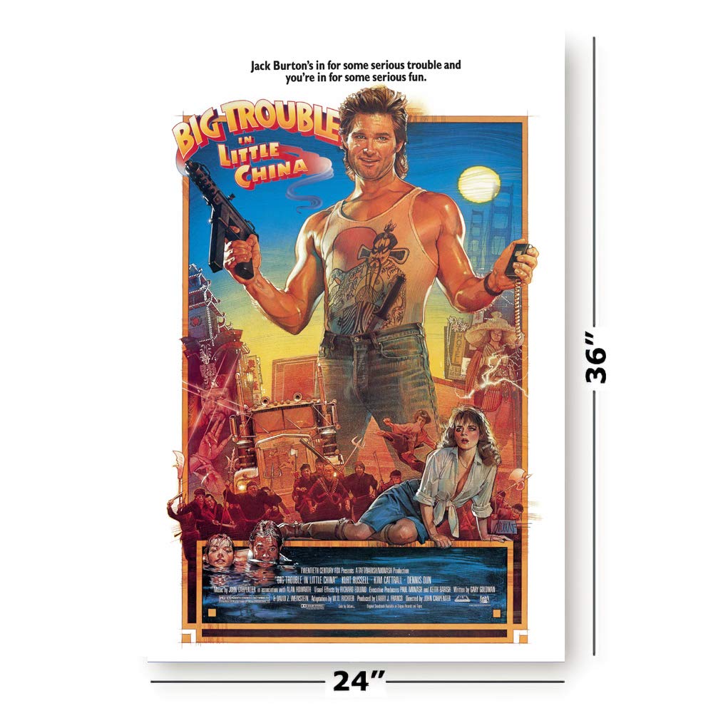 "Big Trouble In Little China" Movie Poster - Reproduction, Classic 80s Film Art, Brand New