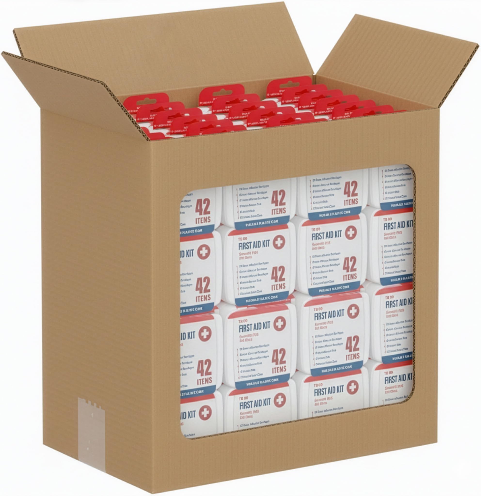 DecorRack 4000 Piece First Aid Kit, 96 Individual Boxes of 42 Items Each, Fir...