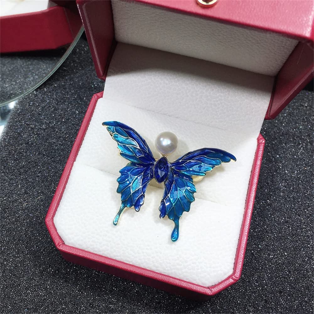 Niebieska broszka odzież Akcesoria broszka Znakomite panie Cork Pearl broszka Pearl Akcesoria Corsage