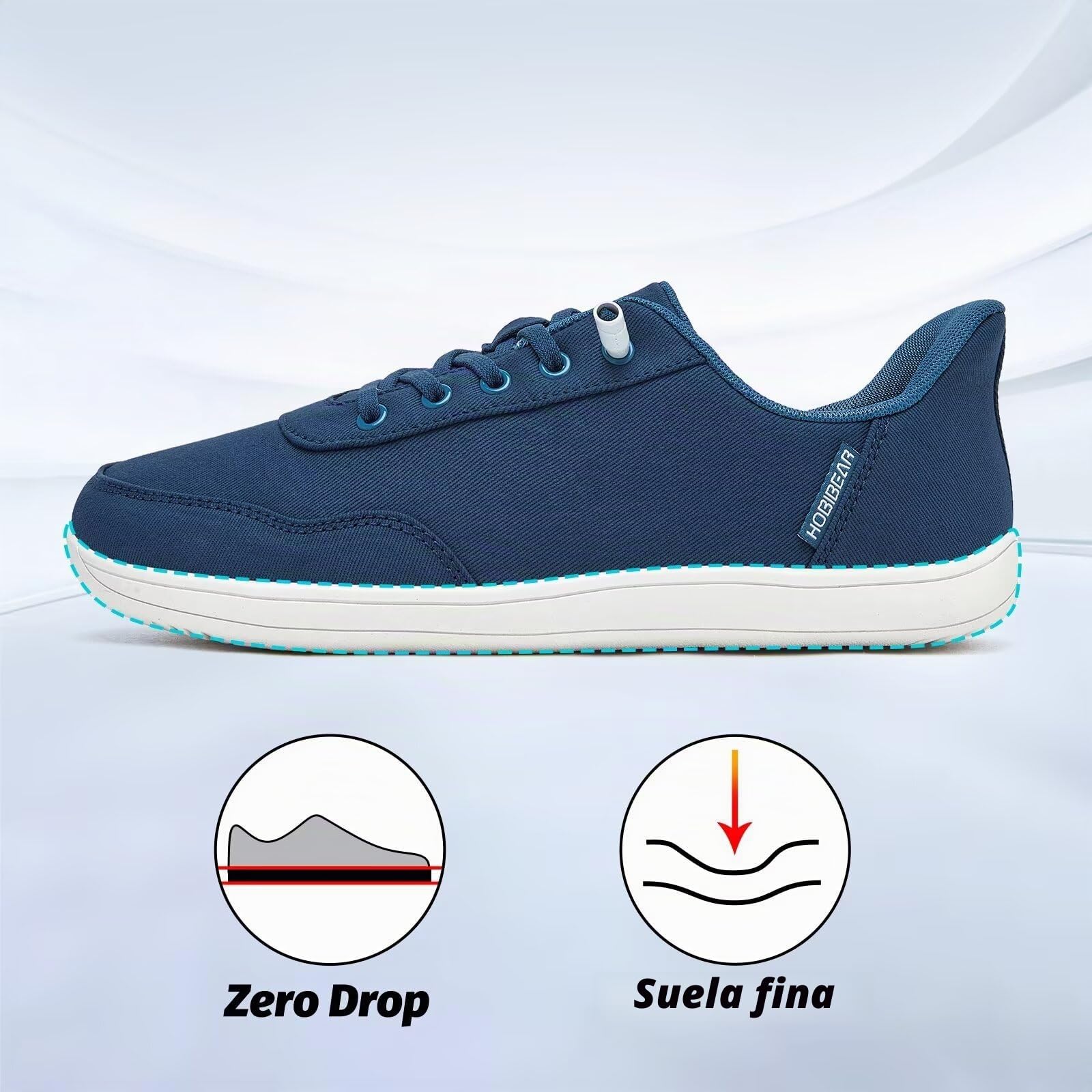 HOBIBEAR Zapatillas Minimalistas Descalzas con Manos Libres para Hombre y Mujer | Caída Cero | Zapatillas de Deporte de Moda de Ancho Amplio