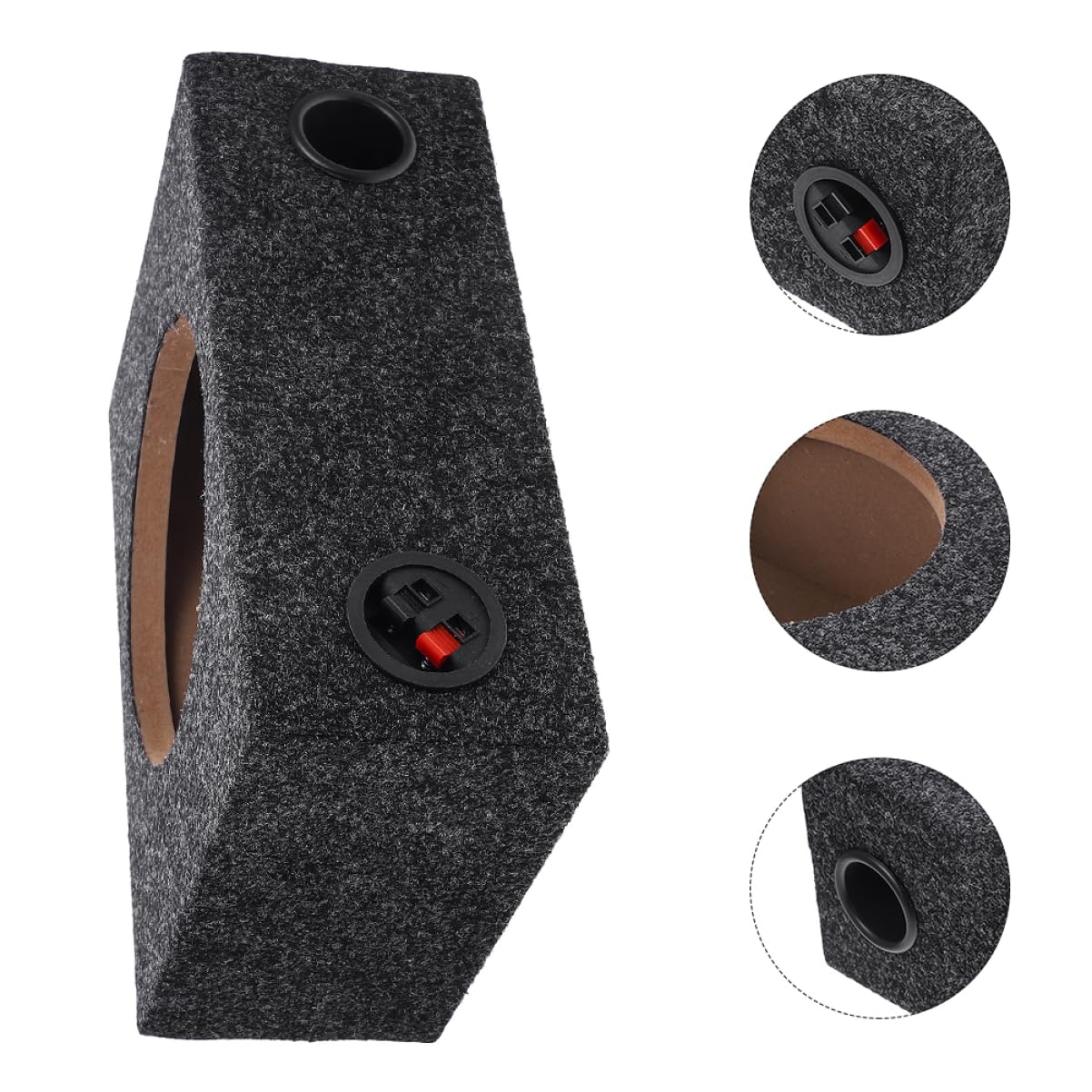 Subwoofer para Coche Caja De Madera Portátil Caja De Subwoofer para Automóvil y Camión para Sistema De Sonido Coche