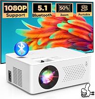 AKATUO 8500 Lumen Mini Projektor Bluetooth 5.1 - Hordozható LCD Házimozi, Full HD 1080P Támogatással, 200" Képméret, Okostelefonnal Kompatib 1