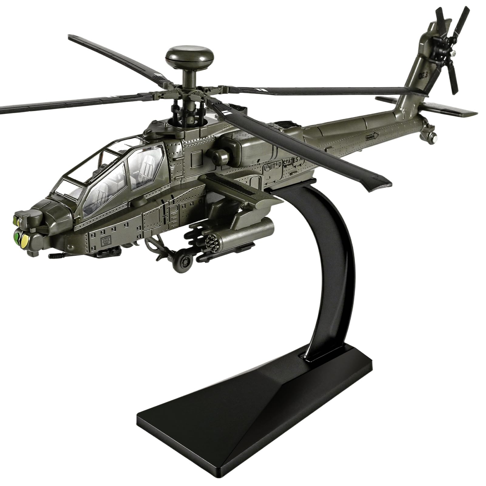 ⭐︎全長42cm⭐︎アメリカ軍攻撃ヘリコプター レトロ調 ミリタリー Amazon.com: OANMYJJO Apache Helicopter AH-64 Apache Military Model