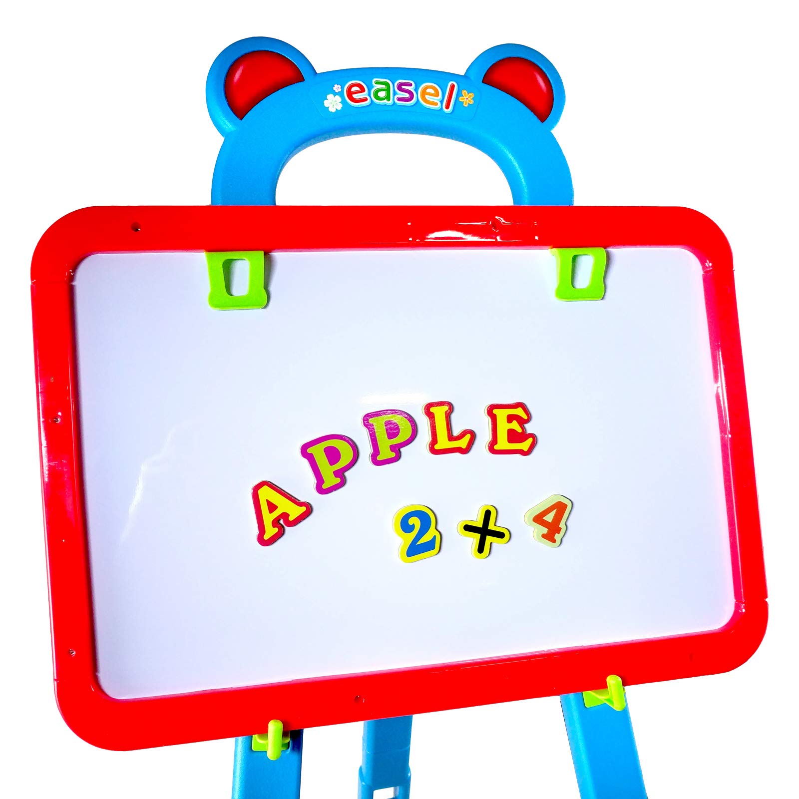 TychoTyke Kids Educational Learning Easel with Magnetic Lettering Chalkboard (2 Colors) Medium blue 628-27