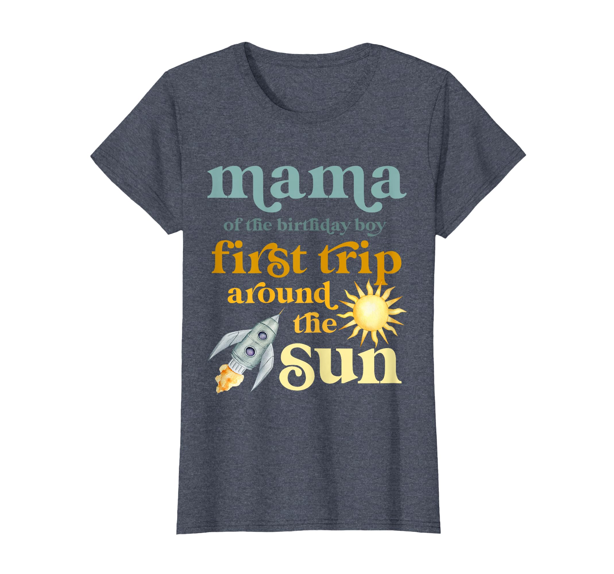 Mama Outer Space 1st Birthday First Trip Around The Sun Baby T-Shirt