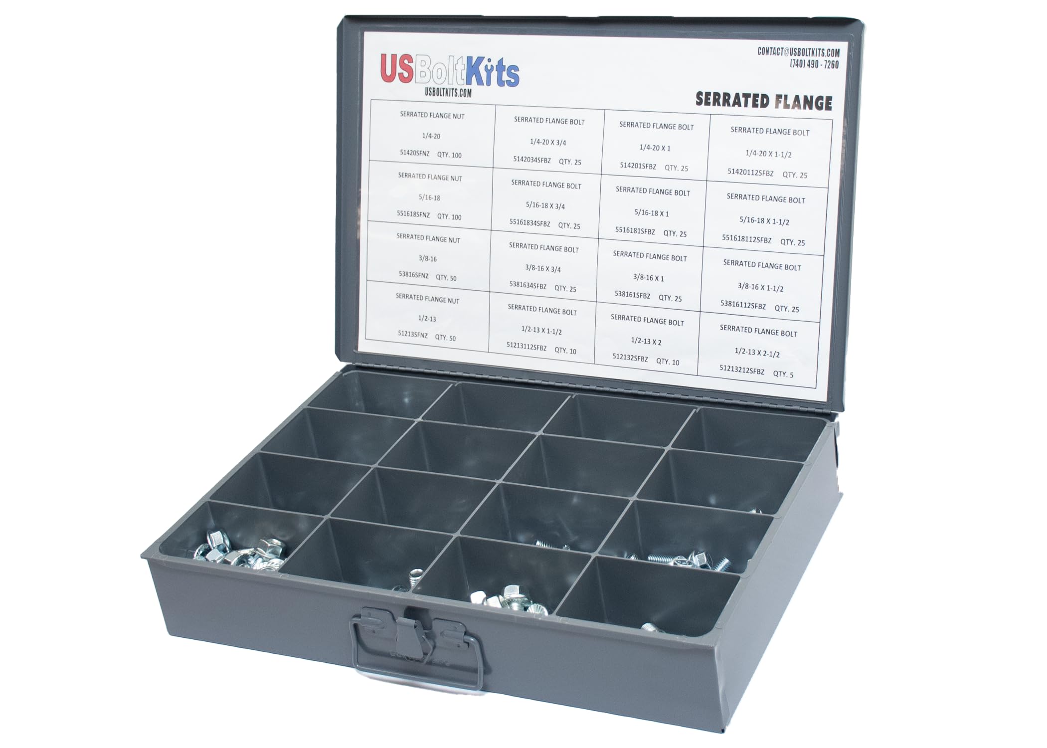 550 Piece Serrated Flange Assortment