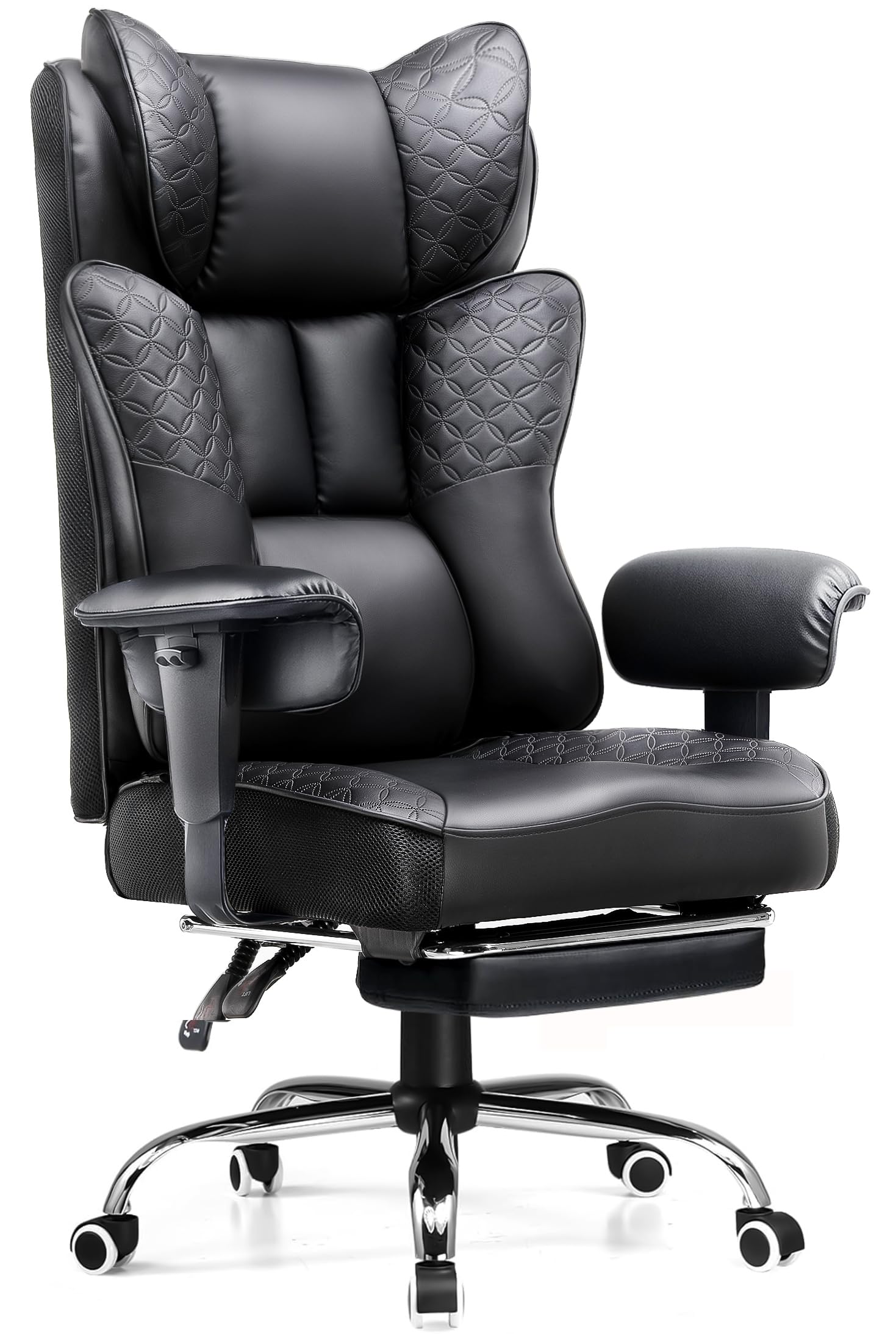 GTPOFFICE Gaming Chair Big and Tall Computer Game Chair with Headrest Lumbar Support Ergonomic Office Chair for Home