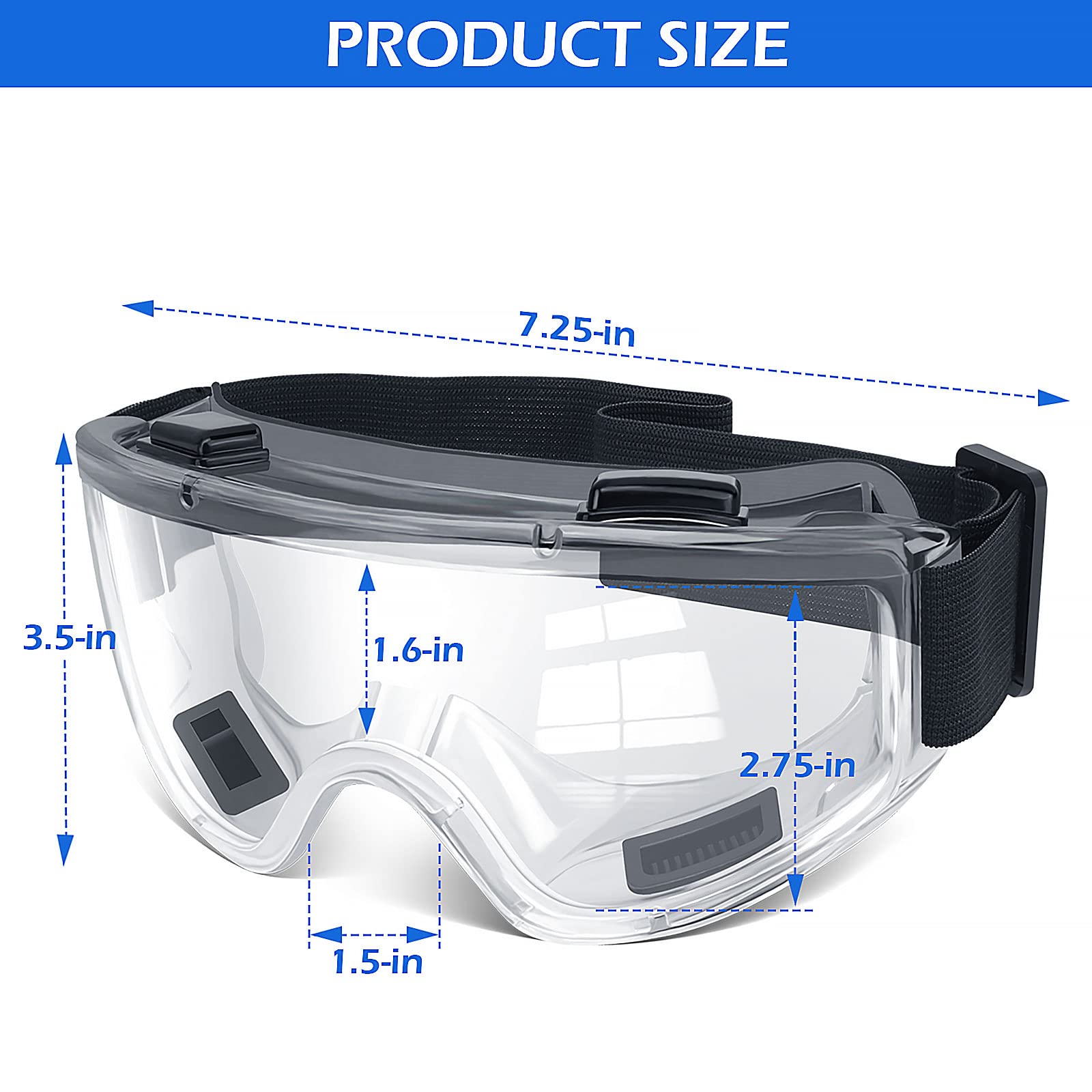 OXG Paquete de 6 gafas de seguridad ANSI Z87.1, gafas de seguridad antivaho, gafas de laboratorio para hombres y mujeres, gafas de protección ocular (multicolor)