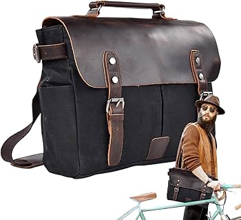 Amazon | オイルワックスキャンバスオートバイサドルバッグ