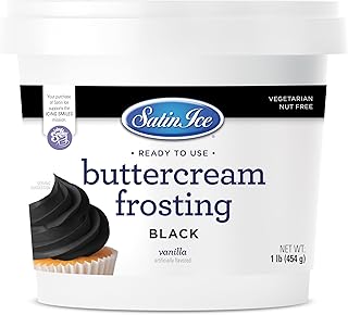 Satin Ice Black Buttercream Frosting - 1lb - Pail