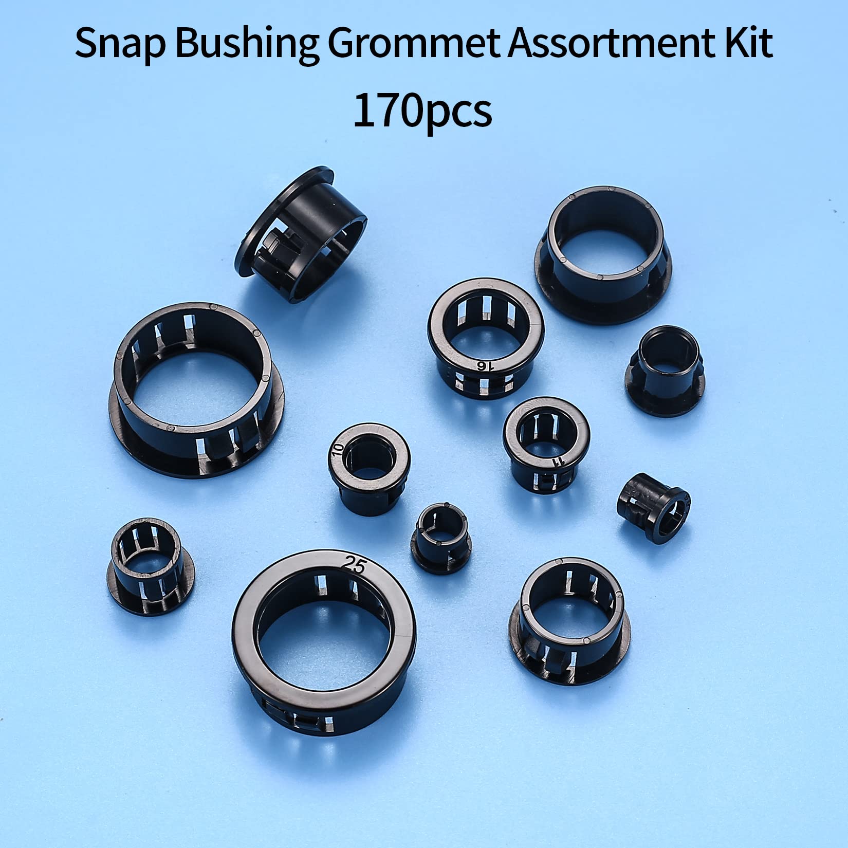 170 Pcs Cable Grommets - Protect Your Cables -7