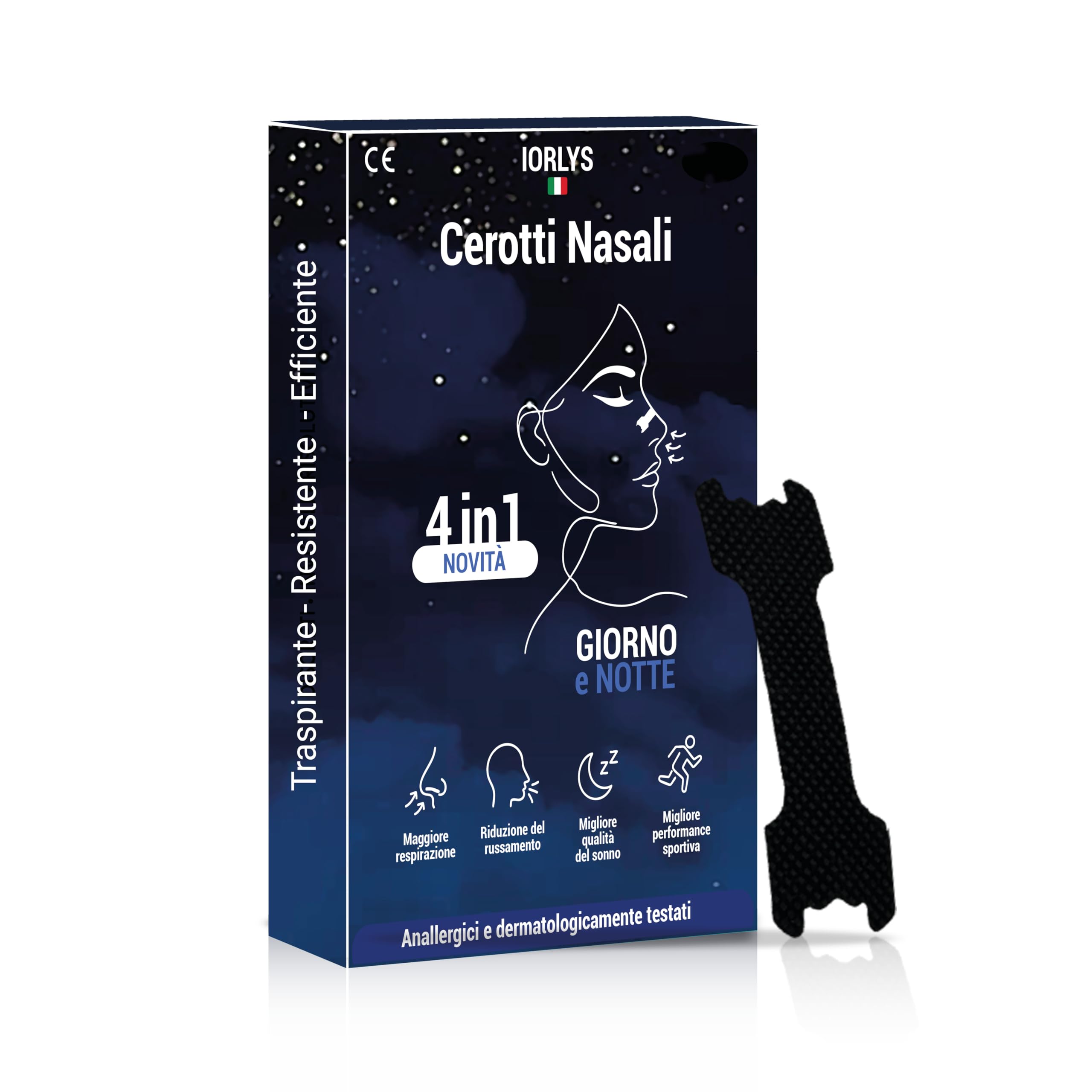 30pz Cerotti Nasali, Antirussamento, Sport, Respira Bene, Dormire Meglio,Tenuta Forte, Asticelle Rinforzate, Antisudore, Cerotti Naso, Giorno, Notte, Russare, Uomo, Donna, Bambino, Dilatatore Nasale