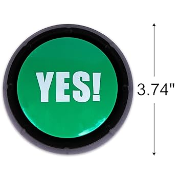 Amazon.com: ArtCreativity Yes Button - 1 Piece - Toy Noise