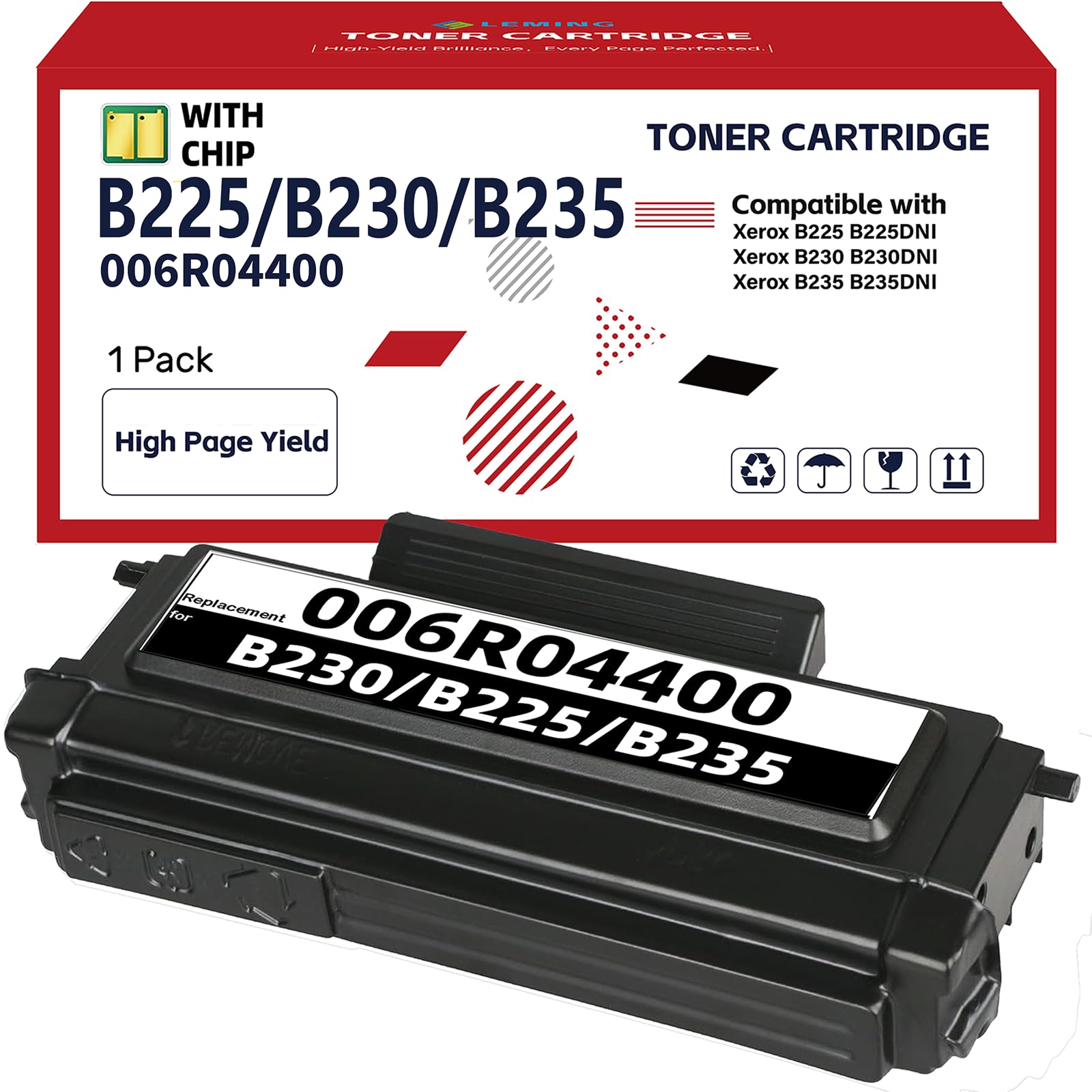 Cartouche toner B230 sans blocage avec puce active pour imprimante B225 - 8