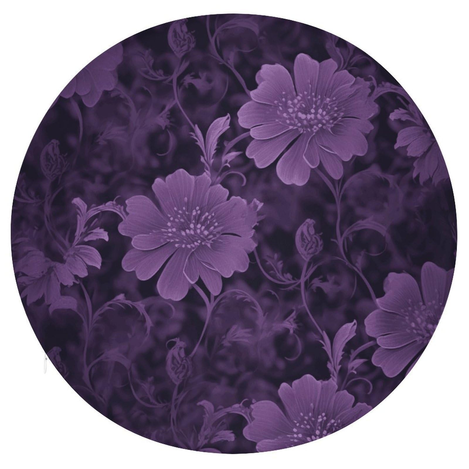 FekiLoot Purple Seat Cushion Comfort Memory Foam Seat Cushion Chair Pad Soft Round Stool Cushion Chair Cushion Removable Washable Cover for Home Office Outdoor Bistro 15.35 Inch