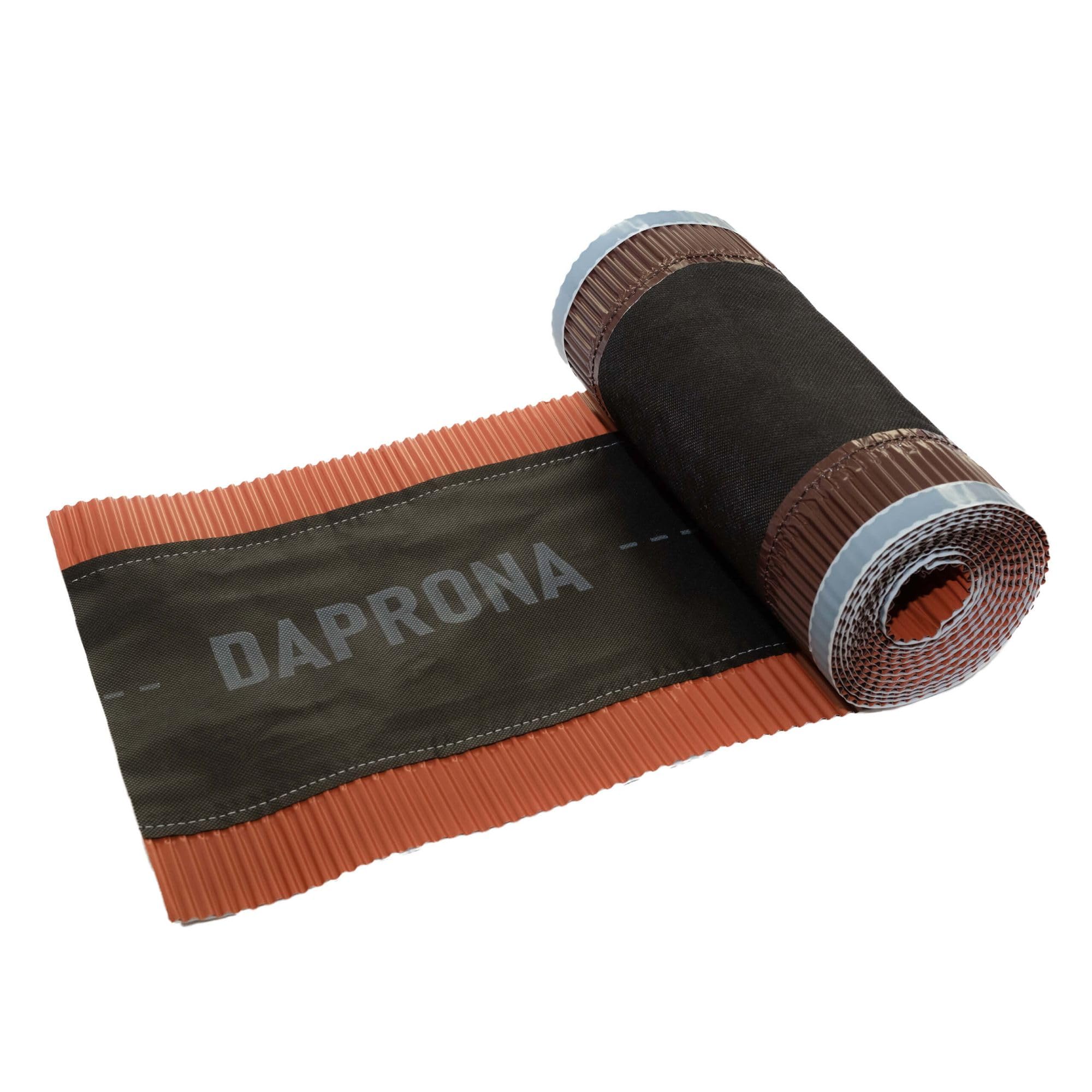 5m DAPRONA Dry Ridge Aluminium 300mm Red RAL 8004 Super Butyl Adhesive