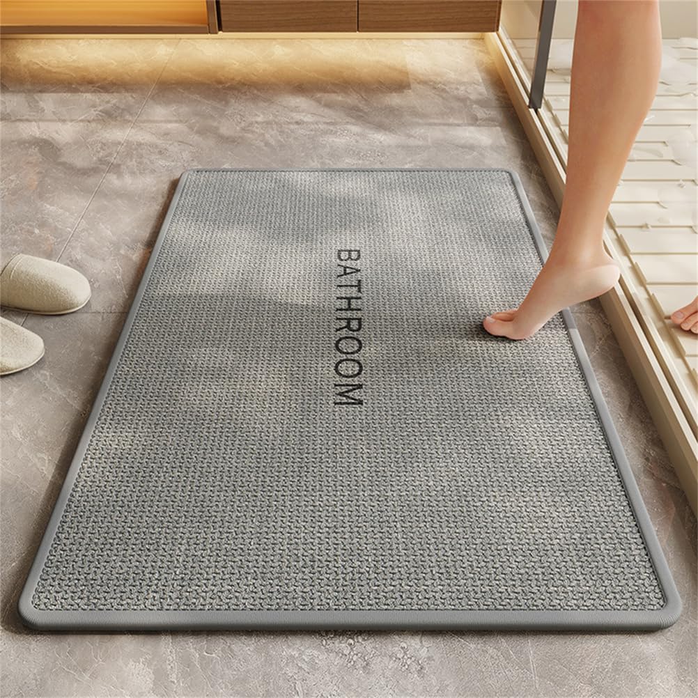 Tapis de bain antidérapant à séchage rapide avec envers caoutchouc lavable 50 x 80 cm