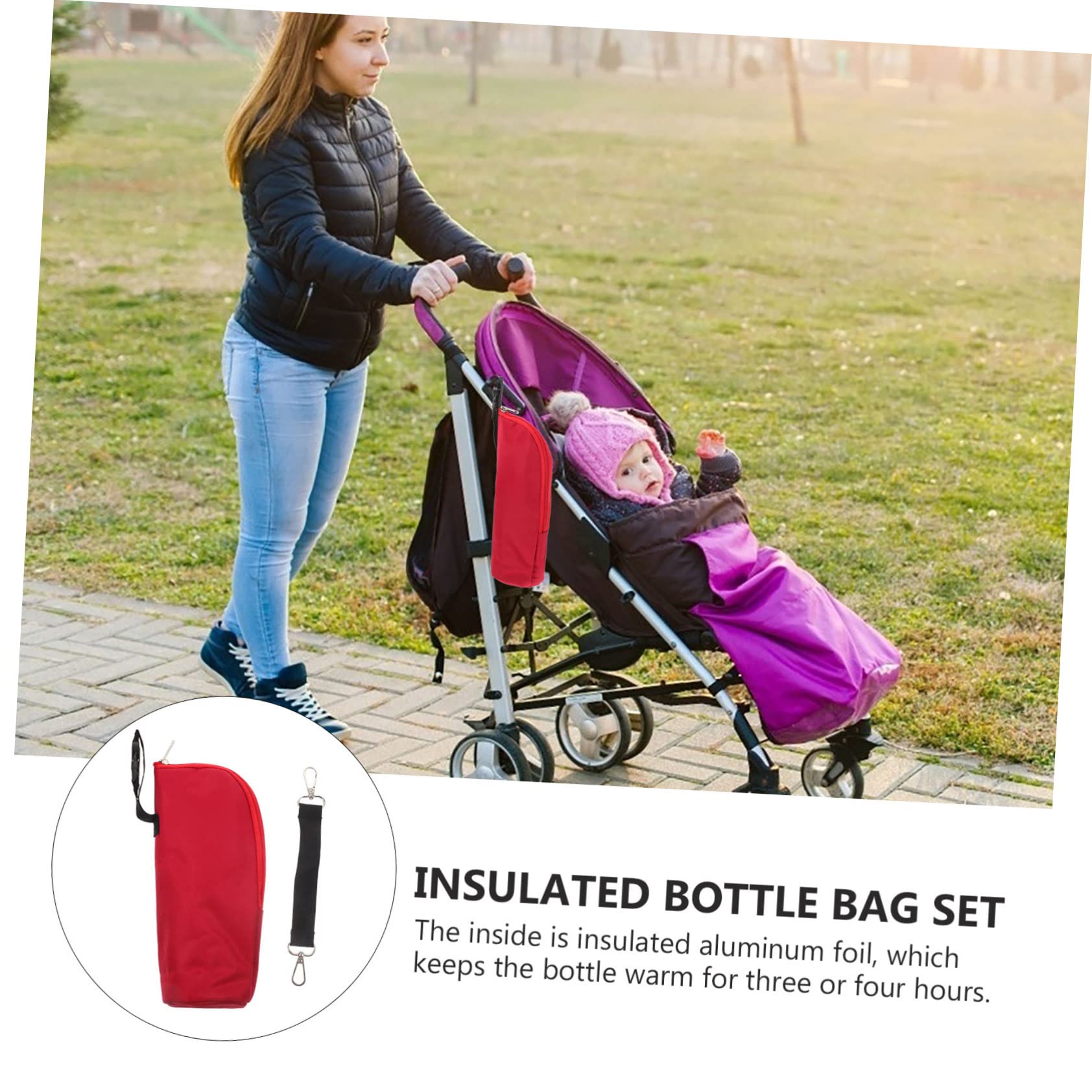VICASKY 3juegos Bolsa Térmica Aislante para Biberones Conjunto De Accesorio para Carrito para Mantener La Temperatura De Alimentos Paseos Bebés