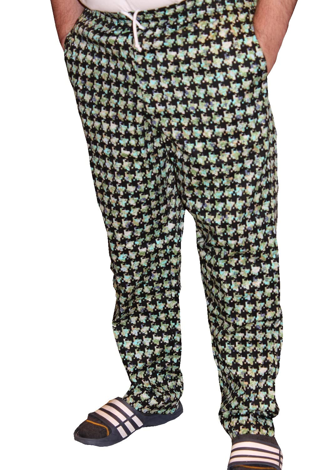 Unisex Classic Ultimate Cotton Chef Pant (as1, Alpha, s, Regular, Regular, Blue Abstract Houndstooth)