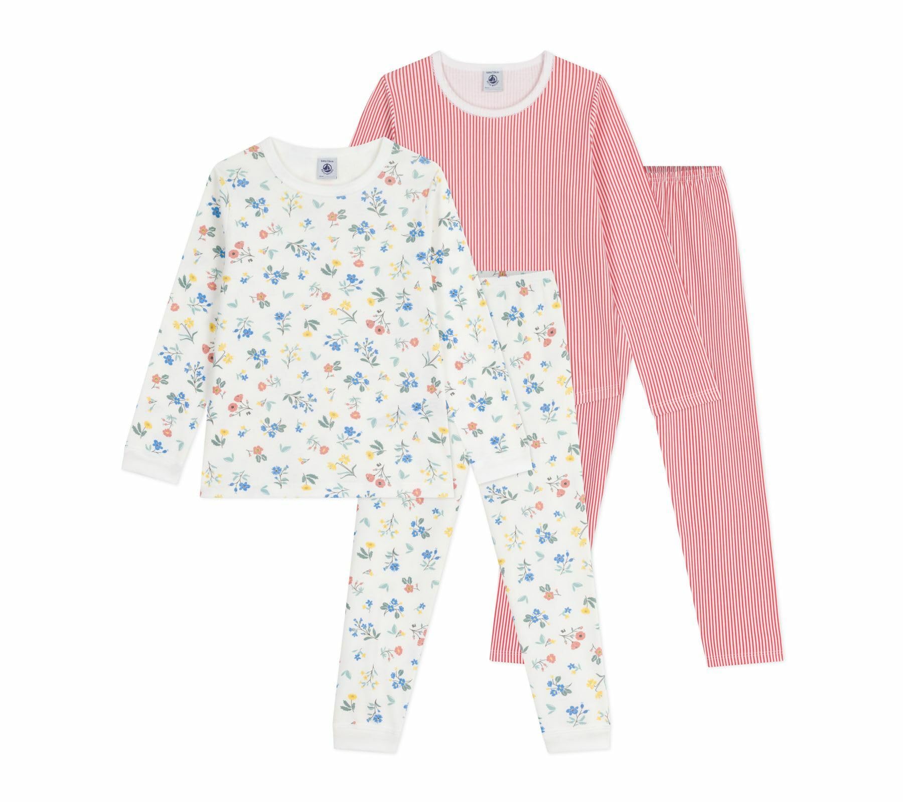 Pyjama short enfant en coton imprimé bateaux MARSHMALLOW/MULTICO