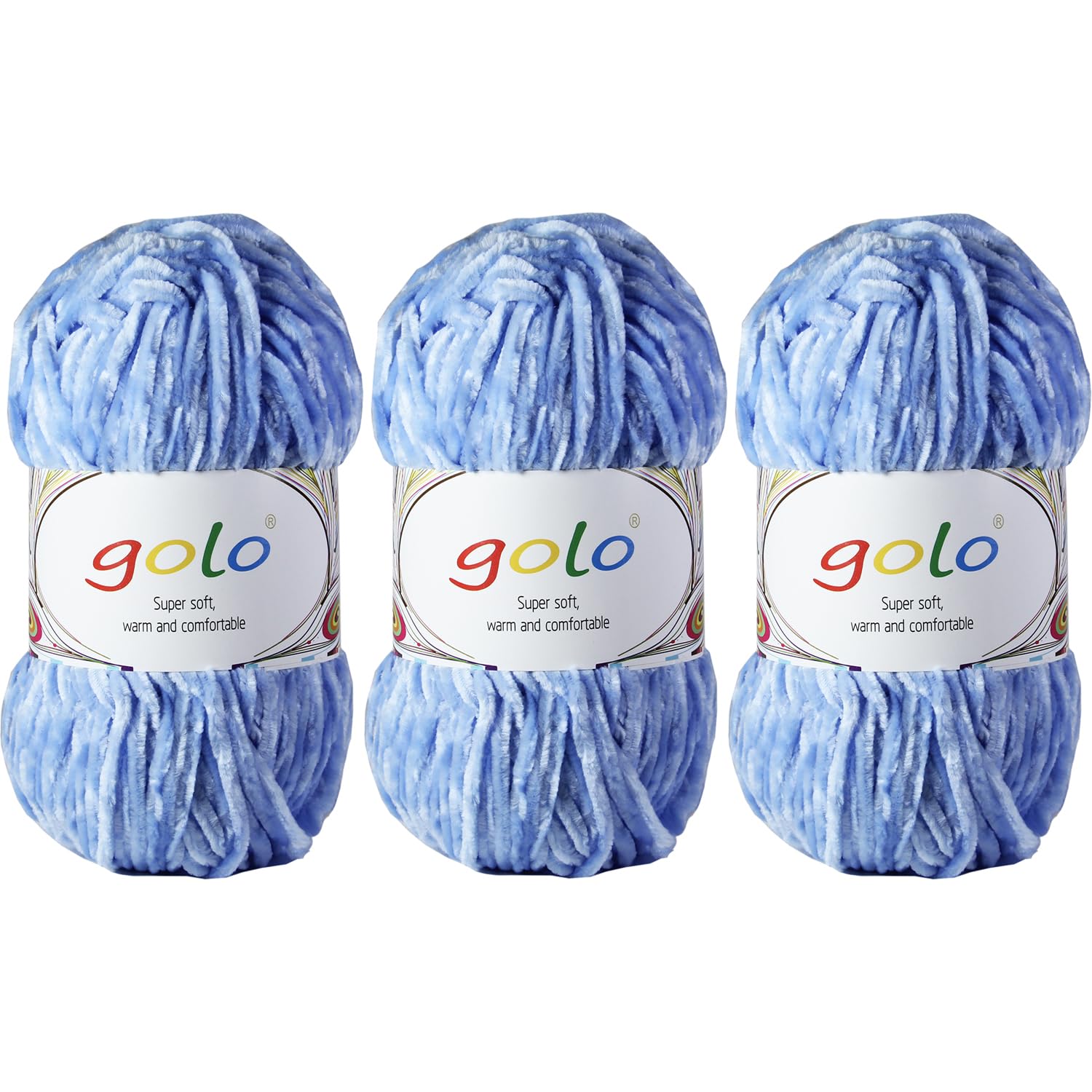 Chenille Yarn for Blanket 100g X 3 Soft Chenille Yarn for Hand Knitting