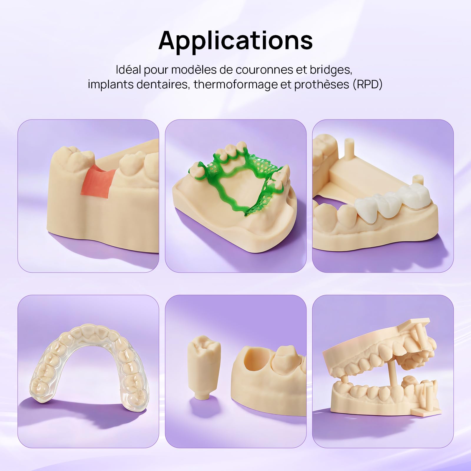 RESIONE D01S Résine de Modèle Dentaire - Resine Imprimante 3D avec Haute Précision pour Restauration Dentaire & Implant & Modèles d'Étude (Couleur coquillage-1KG)