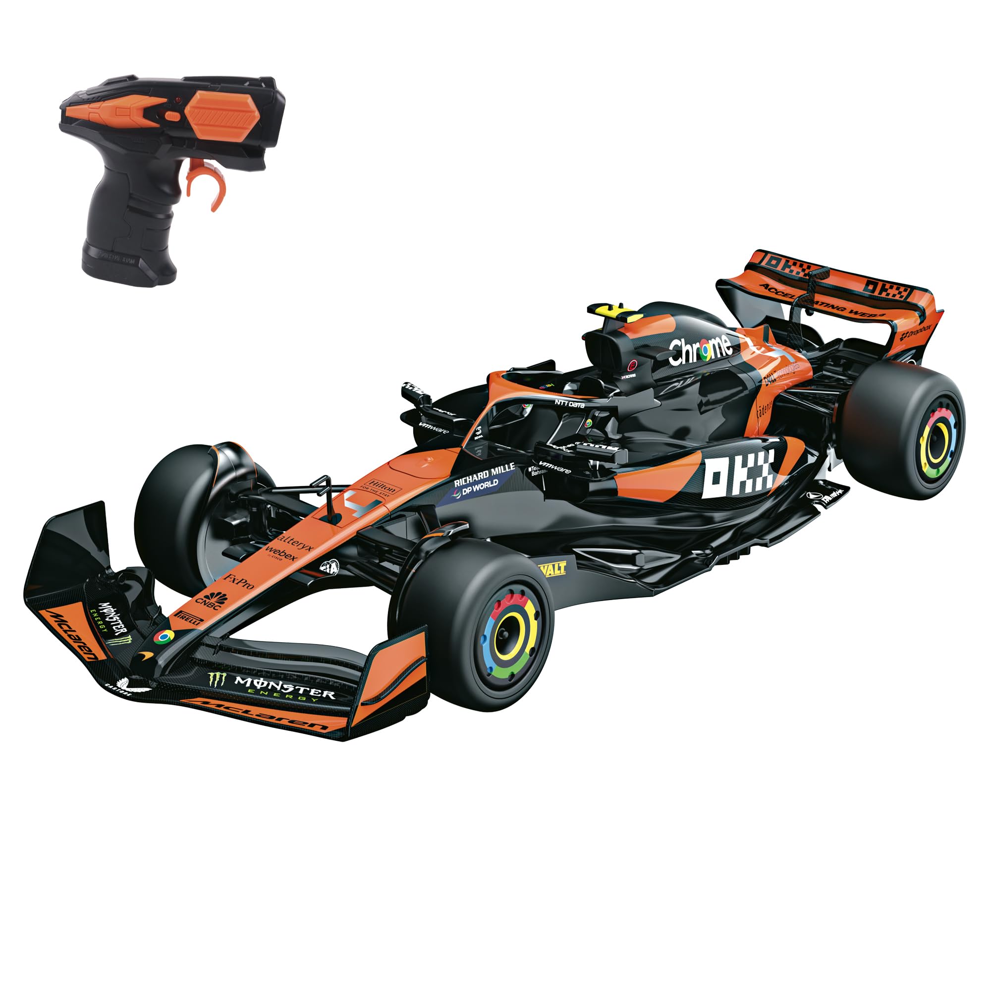 TURBO CHALLENGE - McLaren F1 MCL38 - RC Prestige - 095629 - Auto Telecomandata - Nero - 1/20 - Plastica - Giocattolo per Bambini - Regali - Compleanno - Formula 1 - Gran Premio - A partire dai 6 anni
