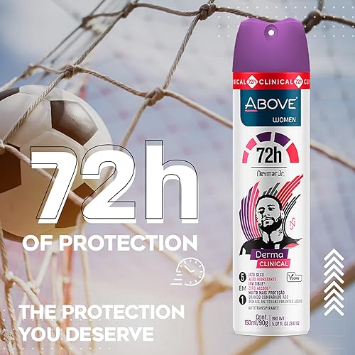 Miniatura 3 de ABOVE 72 Hours Derma Clinical Desodorante antitranspirante, Neymar Jr Mujeres, 3.17 oz  Desodorante para hombres  Notas de mandarina, cacao y
