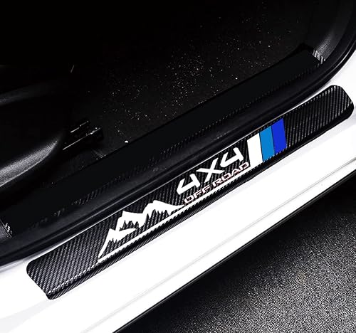 Miniatura 3 de MAXDOOL 4 protectores reflectantes de fibra de carbono 4D para decoración de umbral de puerta, accesorios para Toyota Tacoma TRD 4Runner Tundra Rav4